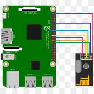 Rpi Connected To A Rf24l01 - Raspberry Pi 3 Button Clipart