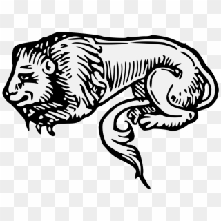 Details, Png, Svg - Couchant Lion Heraldry Clipart