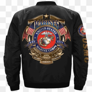 Com United States Marine Corps Veteran Over Print Jacket - Marine Corps Birthday 2017 Clipart