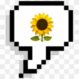 #tumblr #emoji #sunflower - Cute Pixel Speech Bubble Clipart