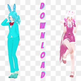 Dl] Toy Bonnie And Funtime Foxy By Mmdmodellike - Mmd Model Funtime Foxy Clipart