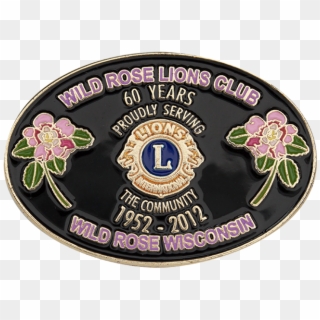 Wild Rose Lions Club 60 Year Pin - Badge Clipart
