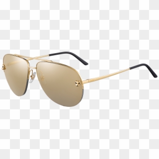Panthère De Cartier Sunglassesmetal, Smooth Golden - Cartier Sunglasses Womens 2017 Clipart