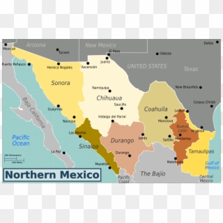 Northern Mexico Wv Map Png - Northern Mexico Map Clipart
