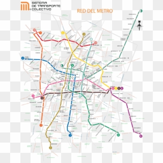 Mexico City's Metro Map - Villa De Aragon Metro Clipart
