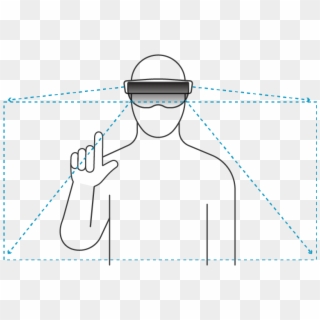 A Graphic Illustrating The Gesture Frame Of The Microsoft - Illustration Clipart