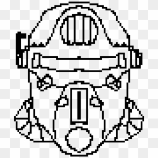 T51 Power Armor - Drawing Clipart