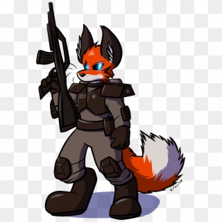 Space Marine Fox Android - Fox Android Clipart