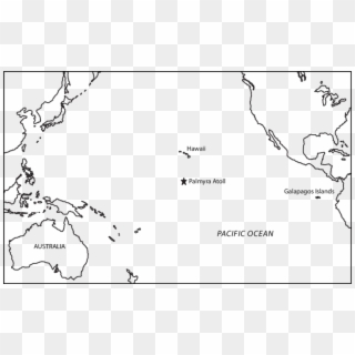 Map Of Pacific Ocean Showing Location Of Palmyra Atoll - World Map Clipart