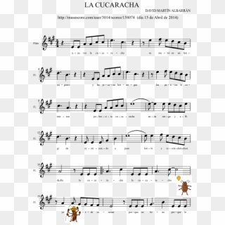 La Cucaracha - Perfect Ed Sheeran Sheet Piano D Clipart