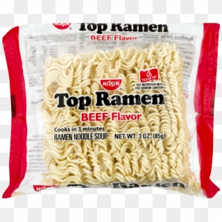 Nissin Top Ramen Beef Flavor, 3 Oz - Top Ramen Noodles Clipart