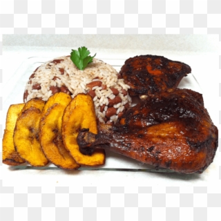 Jamaican Rice And Peas And Jerk Chicken Clipart