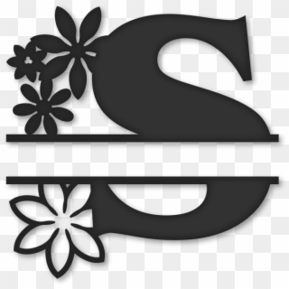 Flower Split Monogram S - Monogram S Png Clipart