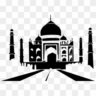 Download Png - Taj Mahal Black And White Drawing Clipart