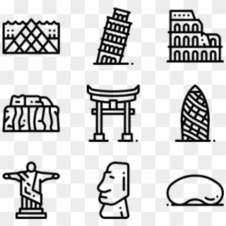 Landmarks And Monuments - Wedding Icons Clipart