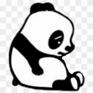 Panda Con Corazon Roto Clipart , Png Download - Sad Panda Cartoon Transparent Png