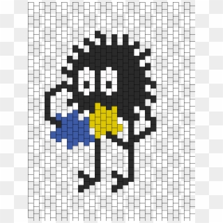 Standing Soot Sprite From Spirited Away - Gamecube Logo Pixel Art Clipart