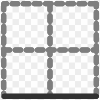Table Digital Border Bottom Cell Dot Grey Black - Border Icons Clipart
