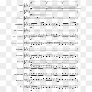 Darude- Sandstorm Sheet Music Composed By Nick Manahan - Phineas And Ferb Theme Song Clarinet Clipart
