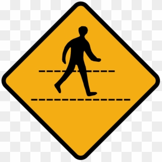 Diamond Road Sign Pedestrian Crossing Ahead - Slippery Road Sign Canada Clipart