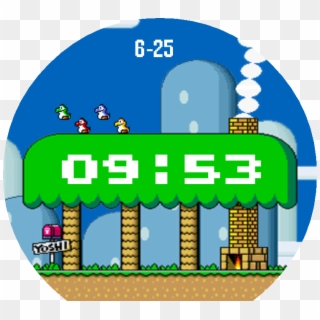 Yoshi's House Watch Face Preview Clipart