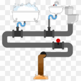 Plumber Clipart Drainage System - Png Download