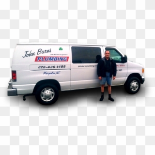 John Burns Plumbing Van - Compact Van Clipart