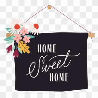 Home Sweet Home Board Print & Cut File - Calligraphy Clipart