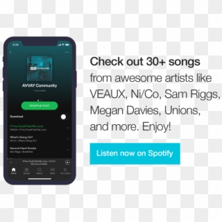 Iphone Email Mockup - Spotify Playlist Mock Clipart