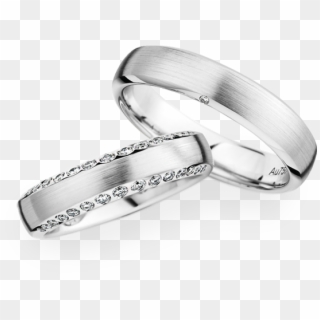 Platinum Wedding Rings, White Gold Wedding Bands, Matching - Ehering Seitliche Steine Clipart