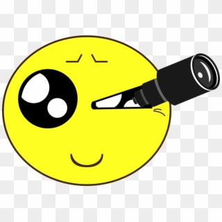 Spyglass Emoticon To Watch Observe Looking At - Telescope Animation Clipart