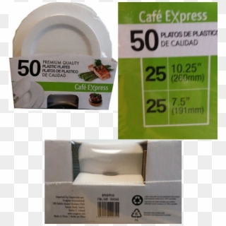 50 Premium Quality Plastic Plates By Cafe Express - Flyer Clipart