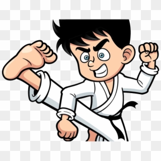 Martial Arts Clipart Karate Guy - Karate Cartoon - Png Download