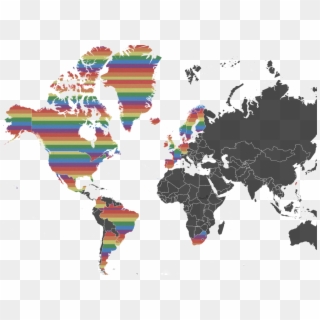 Same Sex Marriage Legalization-2 - Red Color World Map Clipart