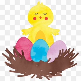 Easter Chick Png - Pollito En Nido Png Clipart