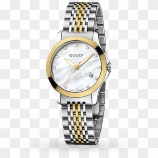 Gucci Watch Png - Gucci Silver And Gold Watch Clipart