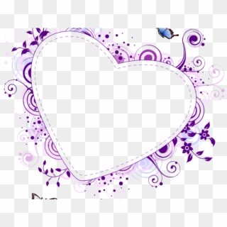 Love Frame Clipart Purple - Heart Frame Vector Png Transparent Png