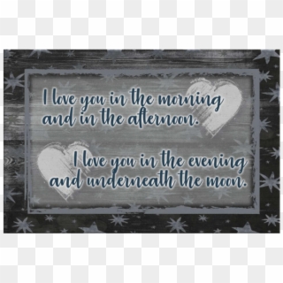"i Love You In The Morning" Dark Rustic Canvas Wall - Picture Frame Clipart