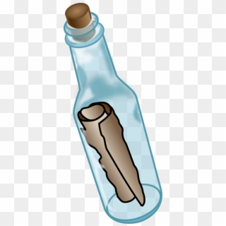 Clipart Info - Cartoon Message In A Bottle - Png Download