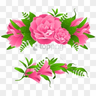 Free Png Transparent Flowers Border Png Image With - Flowers Clip Art Border Png