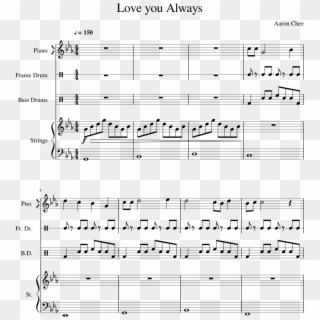 Love You Always Sheet Music For Piano, Percussion, - Piano Piano Solo The Way You Look Tonight Sheet Music Clipart