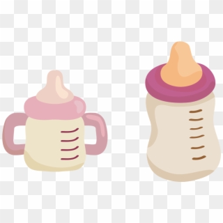 Baby Bottle Infant Child Breast Milk - Baby Milk Bottle Purple Clipart - Png Download