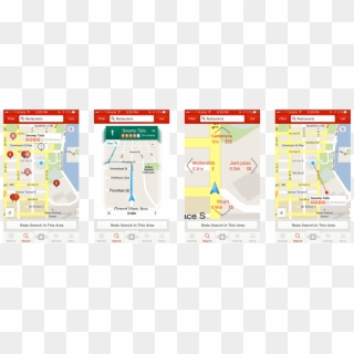 Exploring Ui Of Map View In Yelp-like Apps Clipart