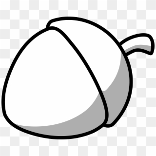Acorn Clipart Black And White - Png Download