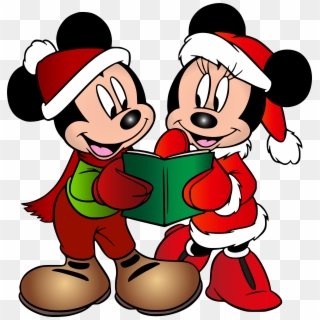 Minnie And Mickey Mouse Christmas Free Png Clip Art Transparent Png