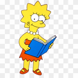 Simpsons - Lisa Simpson Read A Book Clipart