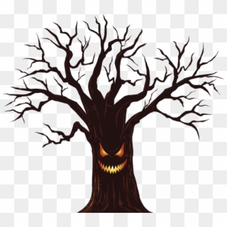 Creepy Halloween Clipart - Halloween Spooky Tree - Png Download