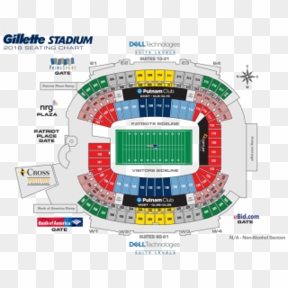 New England Patriots Seating Chart - Gillette Stadium Seating Chart Clipart