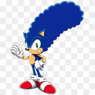 High Quality Image Of Sonic With Marge Simpsons Hair Clipart