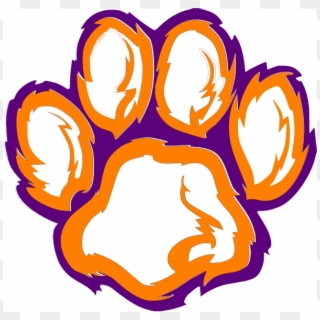 Tiger Paw Clipart Black And White - Transparent Clemson Tiger Paw - Png Download